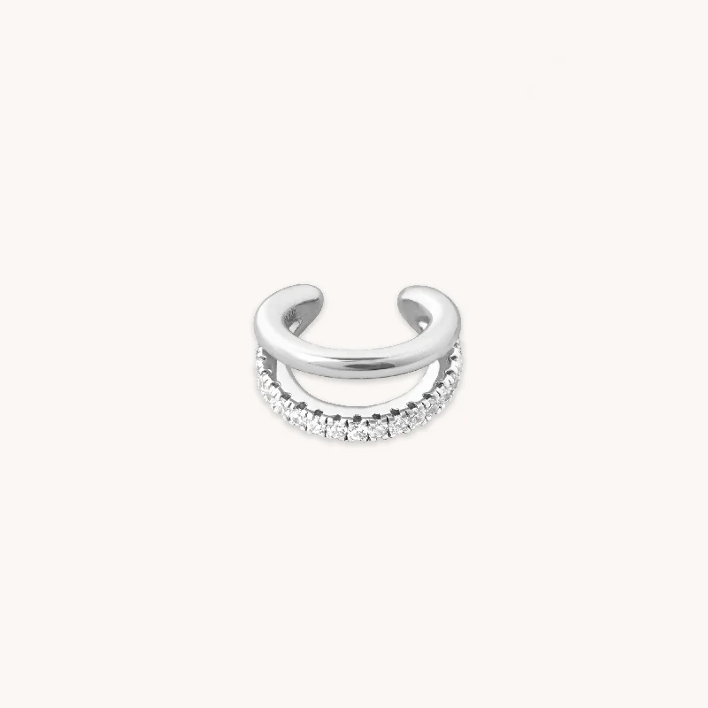 Shop Handcrafted Jewelry At Special Promotional Rates Mini Illusion Ear Cuff in Silver Shop Handcrafted Jewelry At Special Promotional Rates Mini Illusion Ear Cuff in Silver