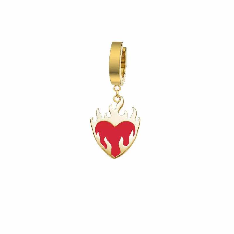 Exclusive Jewelry Offers – Shine For Less Mister Flaming Heart Earring
