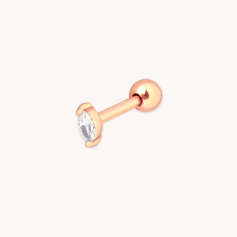 Flash Sale On Elegant Jewelry – Don't Miss Out Navette Crystal Barbell in Rose Gold