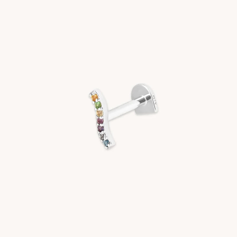 High-End Sparkle, Low-End Prices – Jewelry Sale Live Ombré Wave Piercing Stud in Solid White Gold High-End Sparkle, Low-End Prices – Jewelry Sale Live Ombré Wave Piercing Stud in Solid White Gold