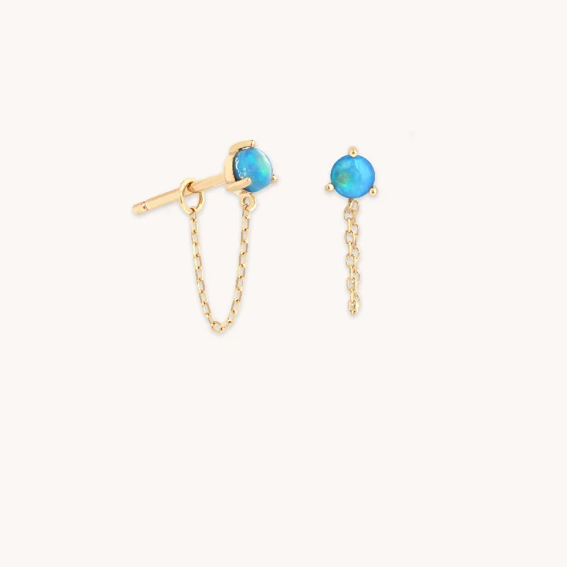 Special Jewelry Deals – Upgrade Your Collection Opal Chain Studs in Solid Gold