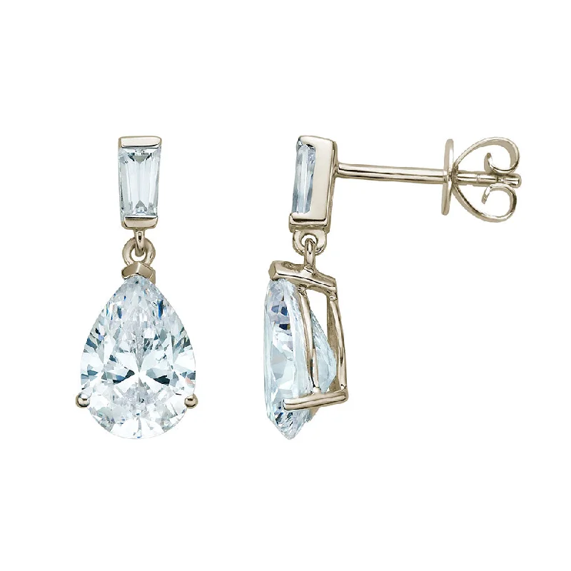 Flash Sale On Stunning Jewelry – Don't Miss Out Pear and Baguette drop earrings with 3.9 carats* of diamond simulants in 10 carat yellow gold Flash Sale On Stunning Jewelry – Don't Miss Out Pear and Baguette drop earrings with 3.9 carats* of diamond simulants in 10 carat yellow gold