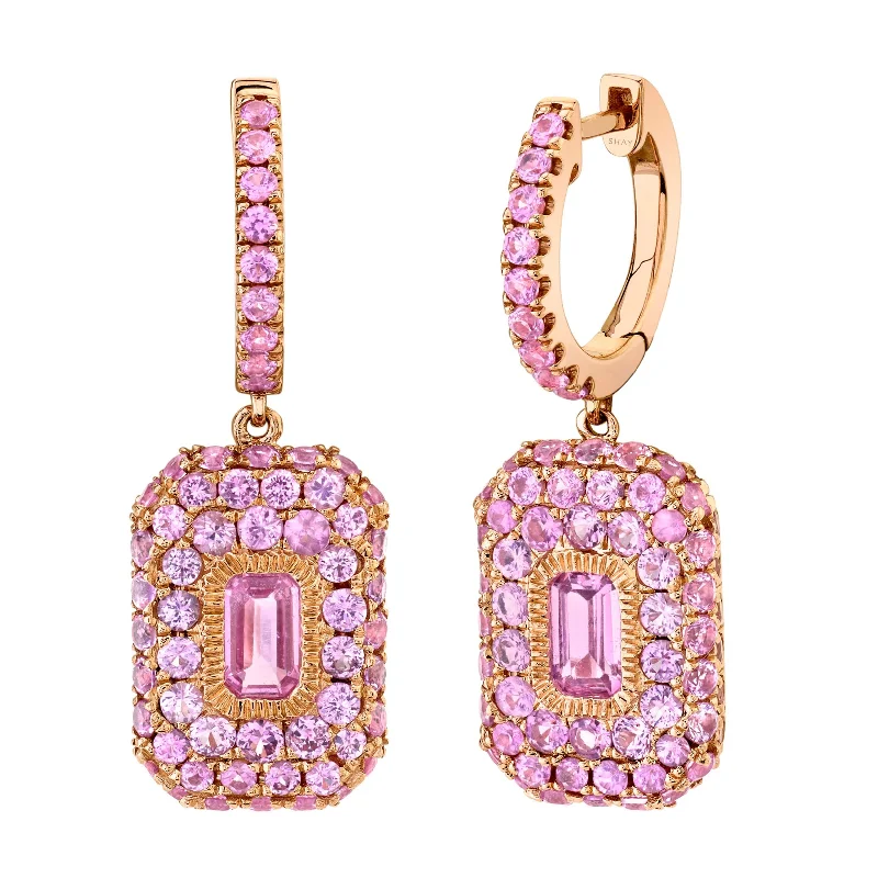 Once-A-Year Jewelry Sale – Grab Your Favorites Now PINK SAPPHIRE PAVE BAGUETTE DROP EARRINGS Once-A-Year Jewelry Sale – Grab Your Favorites Now PINK SAPPHIRE PAVE BAGUETTE DROP EARRINGS