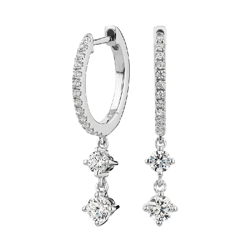 Personalized Engraved Jewelry For Meaningful Gifts Round Brilliant drop earrings with 0.56 carats* of diamond simulants in sterling silver Personalized Engraved Jewelry For Meaningful Gifts Round Brilliant drop earrings with 0.56 carats* of diamond simulants in sterling silver