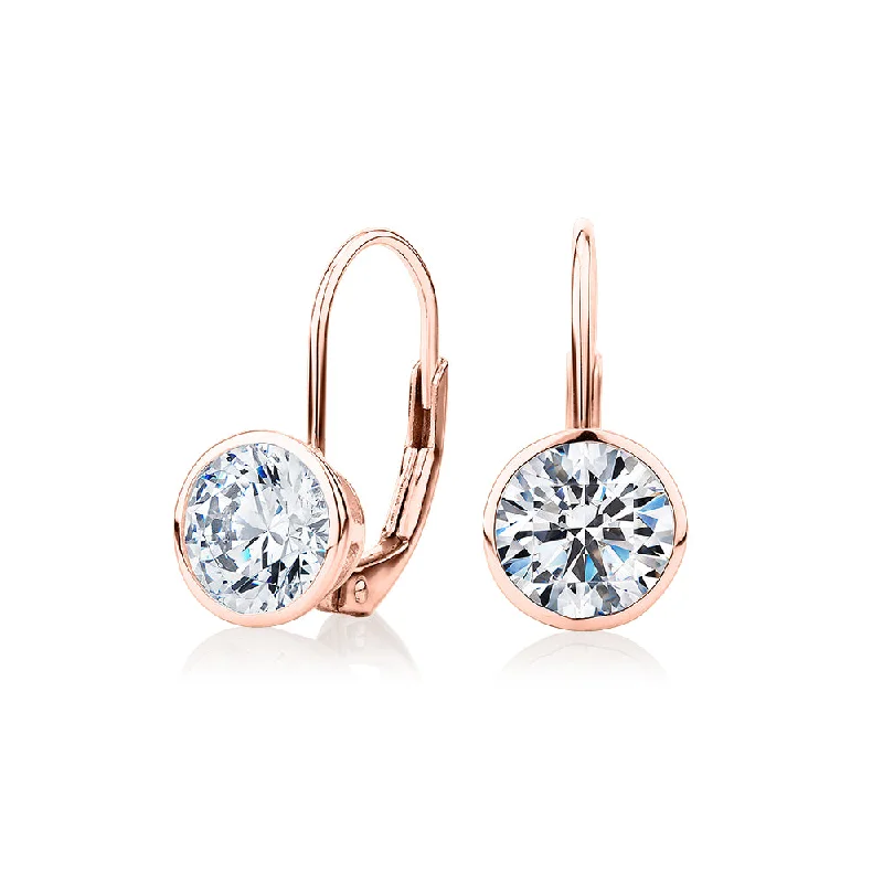 Personalized Jewelry Sale – Meaningful Gifts At Great Prices Round Brilliant drop earrings with 2 carats* of diamond simulants in 10 carat rose gold Personalized Jewelry Sale – Meaningful Gifts At Great Prices Round Brilliant drop earrings with 2 carats* of diamond simulants in 10 carat rose gold