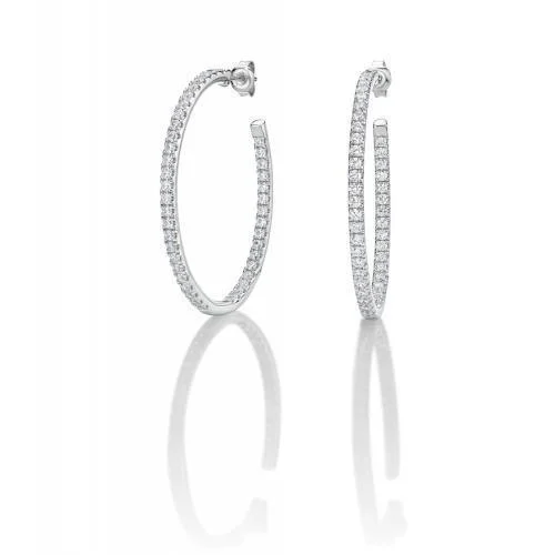 Holiday Jewelry Sale – Perfect Gifts At The Best Prices Round Brilliant hoop earrings with 2.6 carats* of diamond simulants in sterling silver Holiday Jewelry Sale – Perfect Gifts At The Best Prices Round Brilliant hoop earrings with 2.6 carats* of diamond simulants in sterling silver