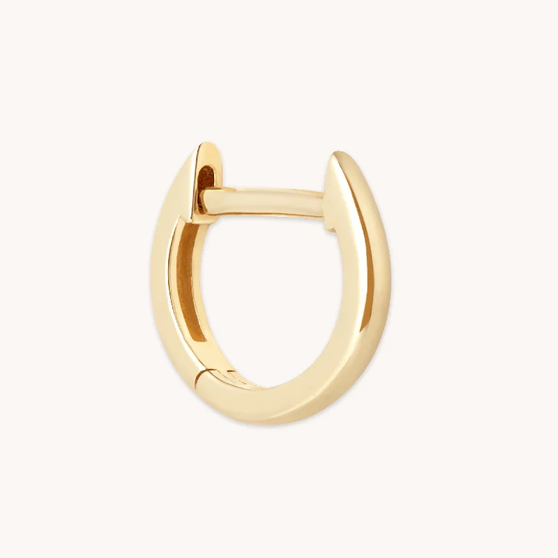 Don't Miss These Dazzling Jewelry Discounts Simple Piercing Hoop in Solid Gold