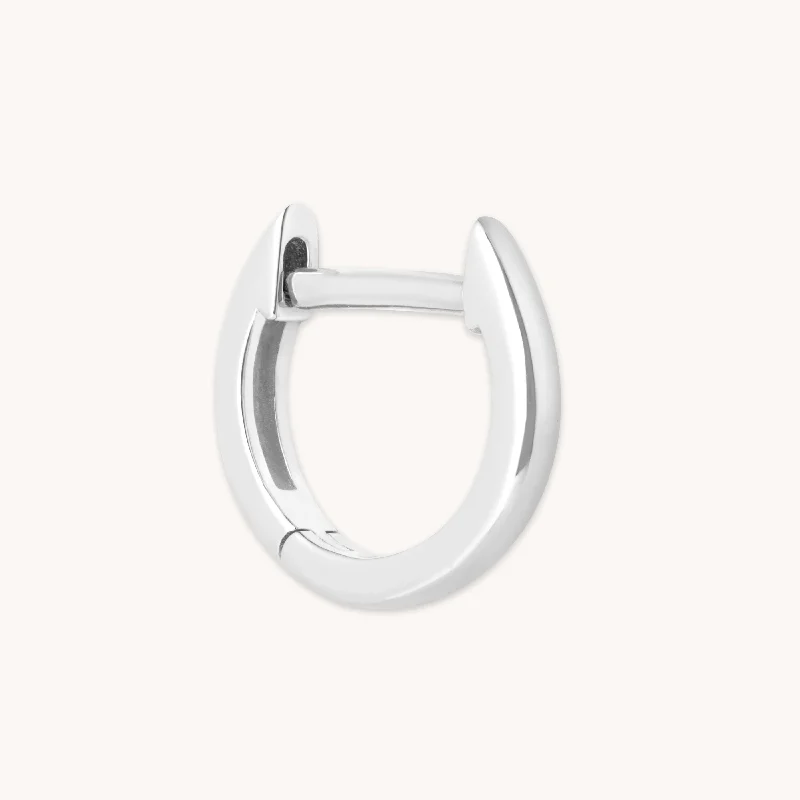 Jewelry Deals That Outshine The Rest Simple Piercing Hoop in Solid White Gold