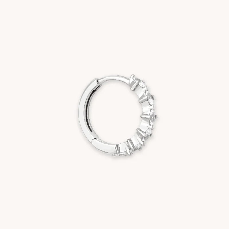 Limited-Time Jewelry Sale – Elegant Styles At Less Navette Hoop 11.5mm in Silver