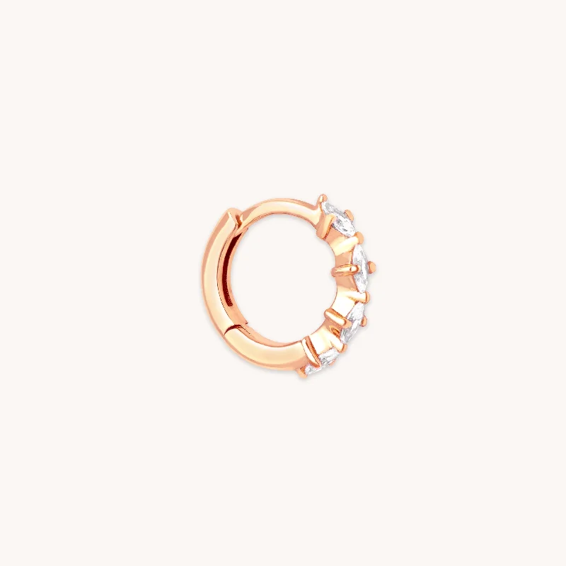 Shop Modern Jewelry Collections With Exclusive Discounts Navette Hoop 8mm in Rose Gold Shop Modern Jewelry Collections With Exclusive Discounts Navette Hoop 8mm in Rose Gold