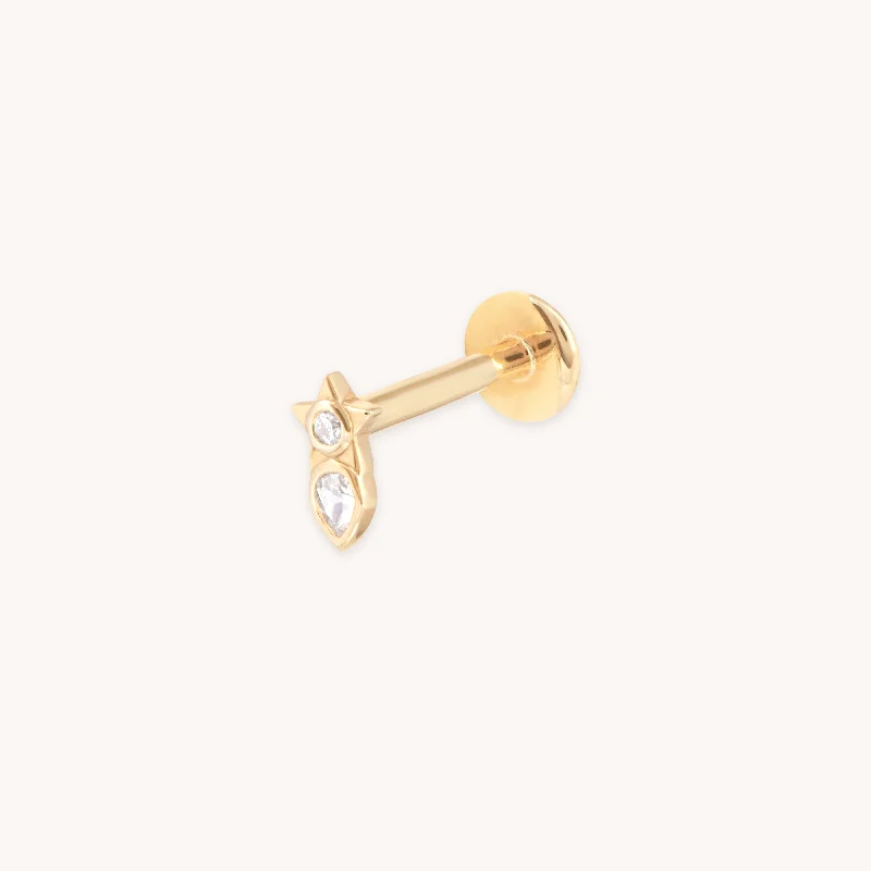 Personalized Jewelry Sale – Unique Pieces At Great Prices Solid Gold Crystal Star Piercing Stud Personalized Jewelry Sale – Unique Pieces At Great Prices Solid Gold Crystal Star Piercing Stud