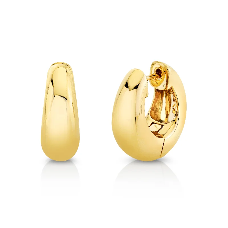 Make Your Outfit Shine With Discounted Jewelry SOLID GOLD DOME HUGGIES