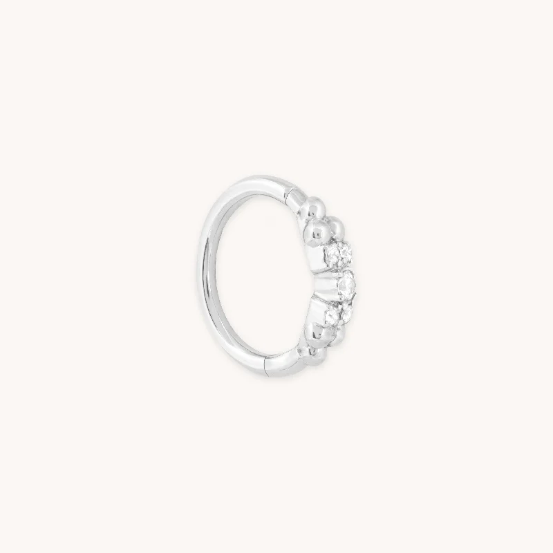 Get The Best Deals On Timeless Jewelry Pieces Solid White Gold Beaded Crystal Piercing Hoop Get The Best Deals On Timeless Jewelry Pieces Solid White Gold Beaded Crystal Piercing Hoop