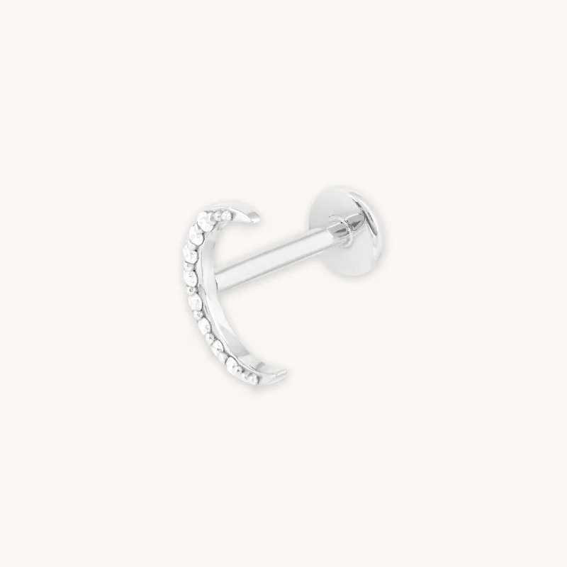 Flash Sale On Exquisite Jewelry – Don't Miss Out Solid White Gold Topaz Moon Piercing Stud Flash Sale On Exquisite Jewelry – Don't Miss Out Solid White Gold Topaz Moon Piercing Stud