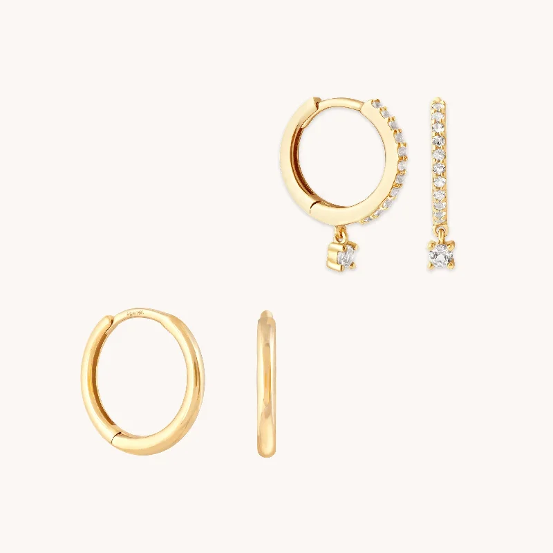 High-Quality Gemstone Jewelry For Special Occasions Topaz Charm Gift Set in Solid Gold