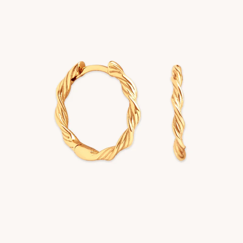 Exclusive Jewelry Bundles At Discounted Rates Twist Small Hoops in Gold