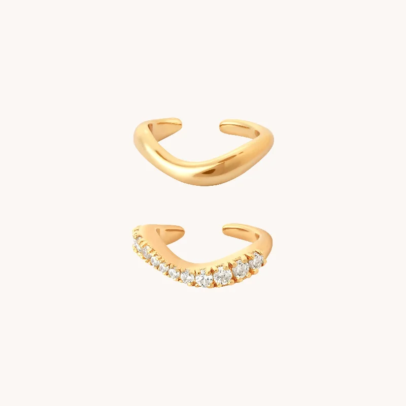Shine Without Limits – Jewelry Sale Happening Now Wave Cuff Gift Set in Gold