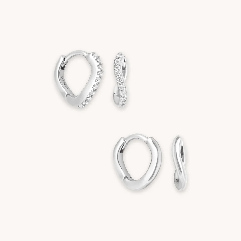 Get The Sparkle You Love At Prices You Adore Wave Gift Set in Silver