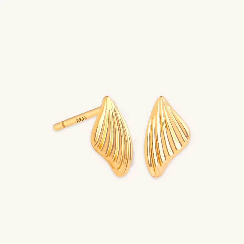 Shop Dazzling Jewelry With Special Promotional Discounts Wing Statement Studs in Gold