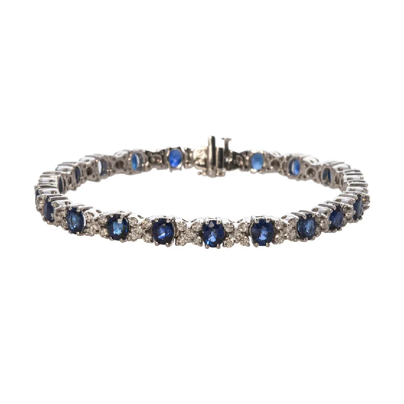 Timeless Jewelry Styles At Wallet-Friendly Prices 10ct Oval Sapphire & Diamond Cluster 18K White Gold Tennis Bracelet Timeless Jewelry Styles At Wallet-Friendly Prices 10ct Oval Sapphire & Diamond Cluster 18K White Gold Tennis Bracelet