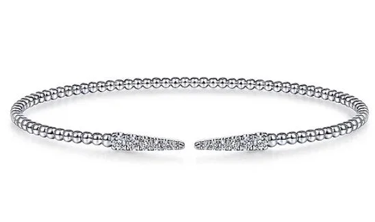 Huge Savings On Timeless Jewelry Collections 14K White Gold Bujukan Diamond Spikes Split Bangle Huge Savings On Timeless Jewelry Collections 14K White Gold Bujukan Diamond Spikes Split Bangle