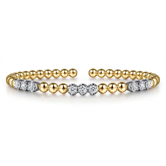 Flash Sale On Stunning Jewelry – Don't Miss Out 14K White Yellow Gold Bujukan Diamond Split Bangle Bracelet Flash Sale On Stunning Jewelry – Don't Miss Out 14K White Yellow Gold Bujukan Diamond Split Bangle Bracelet