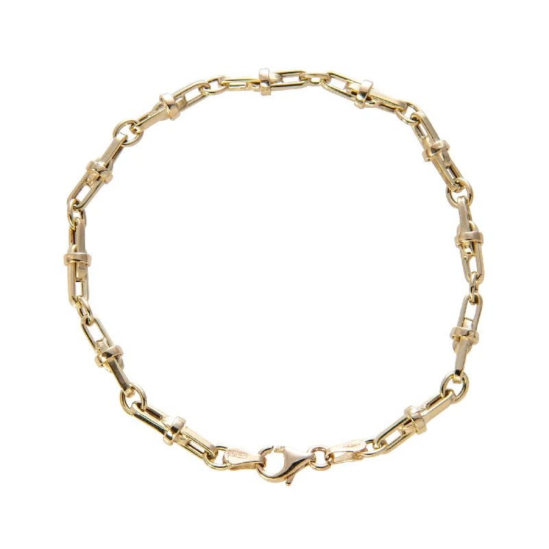 Special Jewelry Deals – Upgrade Your Collection 14K Yellow Gold Italian Interlocked Mixed Link Bracelet Special Jewelry Deals – Upgrade Your Collection 14K Yellow Gold Italian Interlocked Mixed Link Bracelet