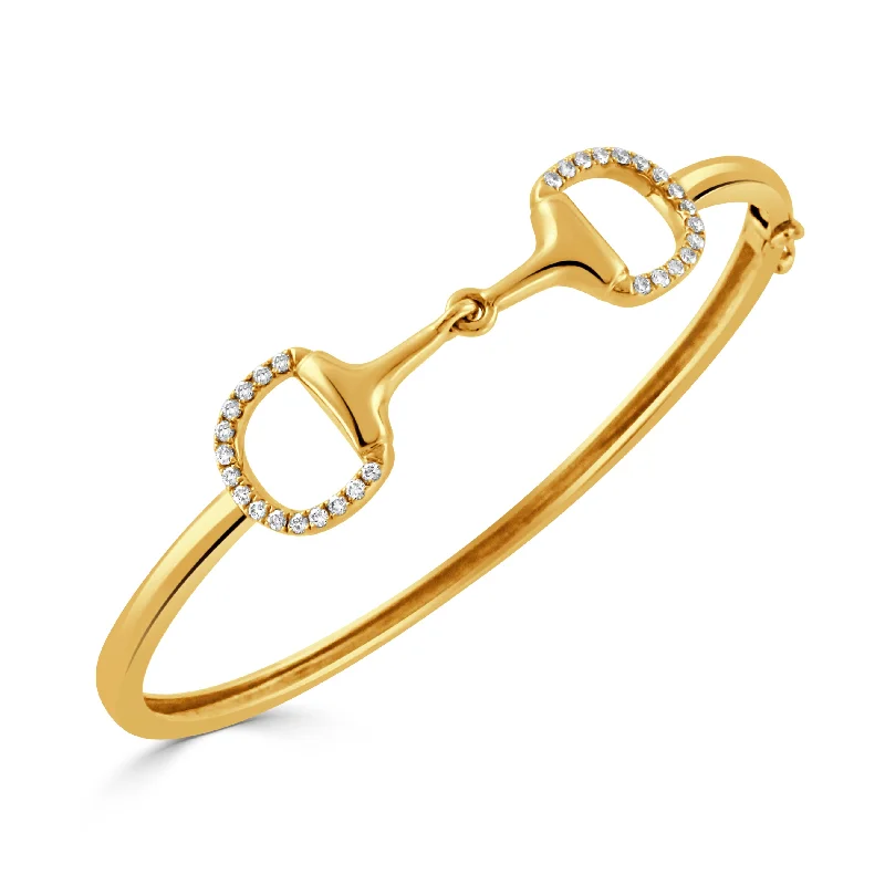 Exclusive Online Discounts On Stylish Jewelry 18K Yellow Gold Diamond Horsebit Bangle Exclusive Online Discounts On Stylish Jewelry 18K Yellow Gold Diamond Horsebit Bangle