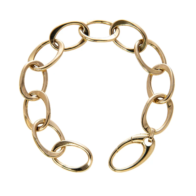 Exclusive Jewelry Offers – Sparkle For Less 18K Yellow Gold Italian Large Oval Link Bracelet Exclusive Jewelry Offers – Sparkle For Less 18K Yellow Gold Italian Large Oval Link Bracelet