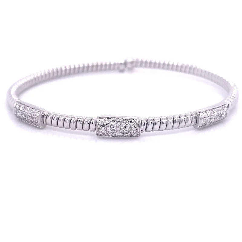 Affordable Luxury Jewelry – Style At A Great Price Bangle Diamond Bracelet in 18K White Gold (0.55ctw) Affordable Luxury Jewelry – Style At A Great Price Bangle Diamond Bracelet in 18K White Gold (0.55ctw)