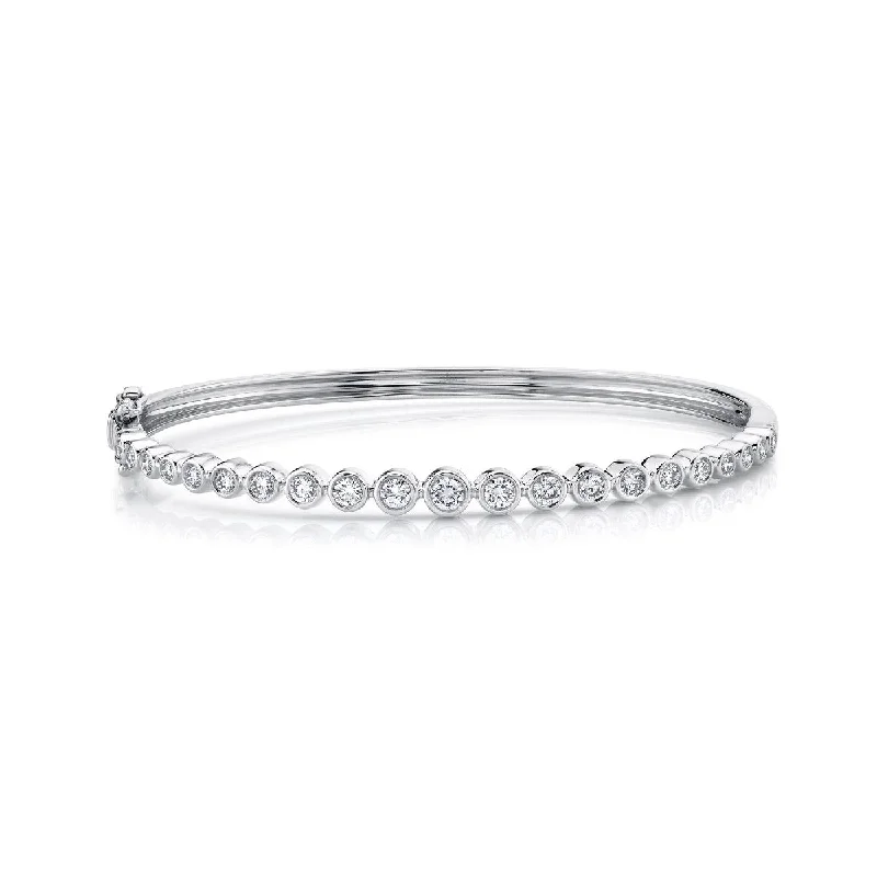 Shop Elegant Jewelry At Unbeatable Prices Bangle Diamond Bracelet in 14K White Gold (1.07ctw) Shop Elegant Jewelry At Unbeatable Prices Bangle Diamond Bracelet in 14K White Gold (1.07ctw)