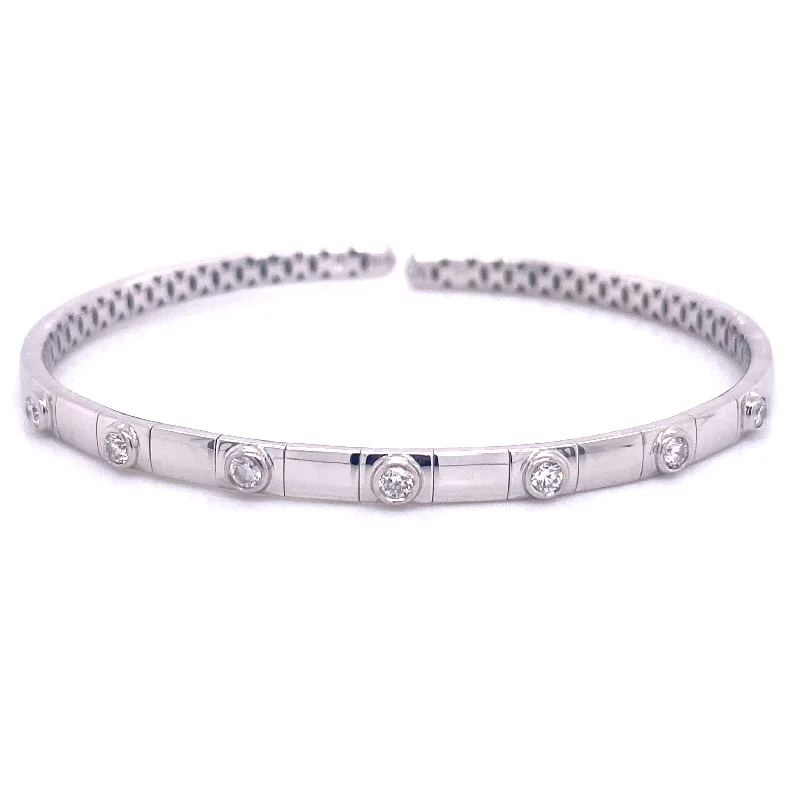 Clearance Sale On High-End Jewelry Collections Bremer Jewelry Bangle Diamond Bracelet in 18K White Gold (0.35ctw) Clearance Sale On High-End Jewelry Collections Bremer Jewelry Bangle Diamond Bracelet in 18K White Gold (0.35ctw)