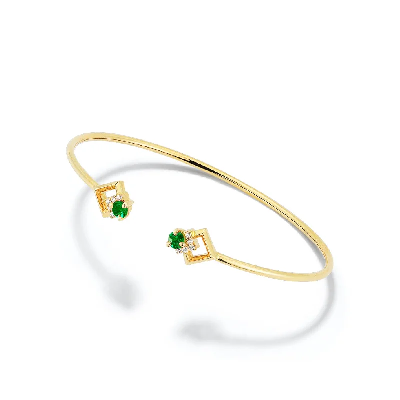 Special Offers On Handcrafted And Designer Jewelry Bremer Jewelry Bangle Emeralds Gemstone Bracelet in 18K Yellow Gold (0.46ctw) Special Offers On Handcrafted And Designer Jewelry Bremer Jewelry Bangle Emeralds Gemstone Bracelet in 18K Yellow Gold (0.46ctw)