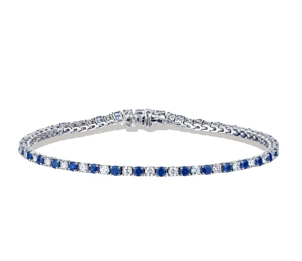 Stunning Jewelry At Even More Stunning Prices Bremer Jewelry Diamond and Sapphire Tennis Bracelet in 18K White Gold (3.45ctw) Stunning Jewelry At Even More Stunning Prices Bremer Jewelry Diamond and Sapphire Tennis Bracelet in 18K White Gold (3.45ctw)