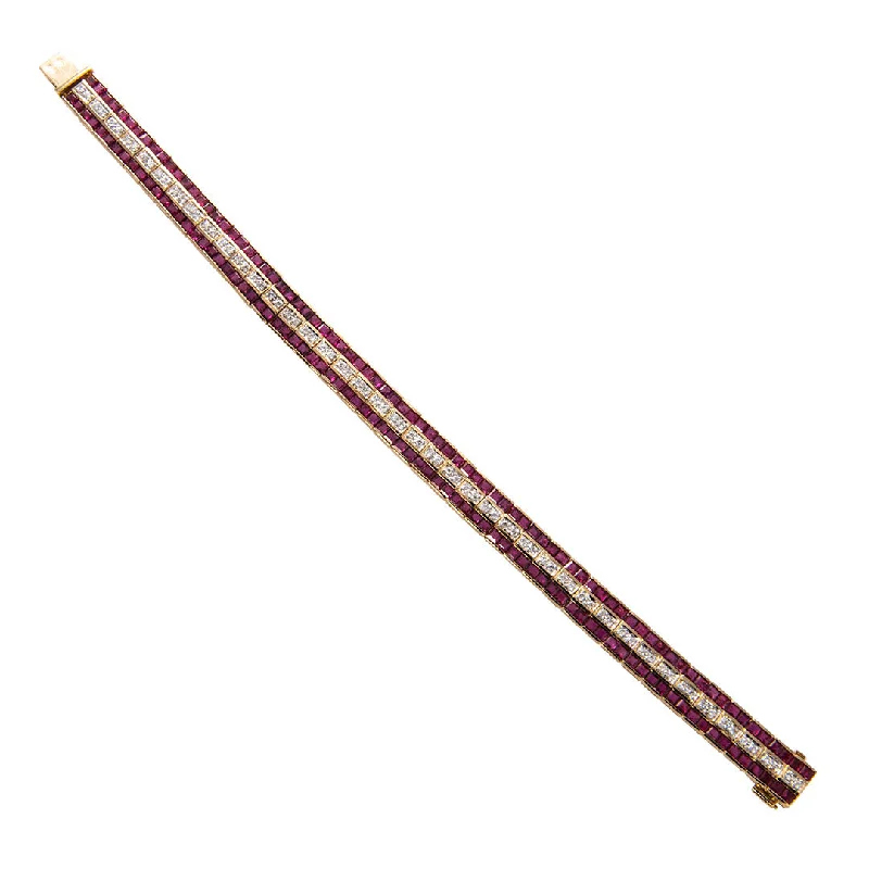 Elegant Jewelry At Unbeatable Offers – Shop Before It's Gone Estate 16ct Ruby & Diamond 18K Gold Bracelet Elegant Jewelry At Unbeatable Offers – Shop Before It's Gone Estate 16ct Ruby & Diamond 18K Gold Bracelet