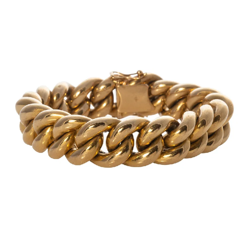 Limited-Time Offer On Elegant Jewelry Pieces Estate 18K Yellow Gold Curb Link Bracelet Limited-Time Offer On Elegant Jewelry Pieces Estate 18K Yellow Gold Curb Link Bracelet