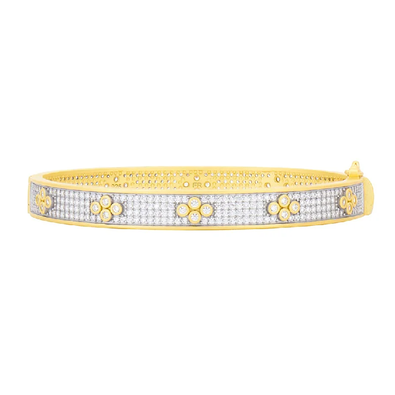 Affordable Elegance – Special Jewelry Sale Now Live Freida Rothman Signature Clover Hinge Pavé Bangle Affordable Elegance – Special Jewelry Sale Now Live Freida Rothman Signature Clover Hinge Pavé Bangle