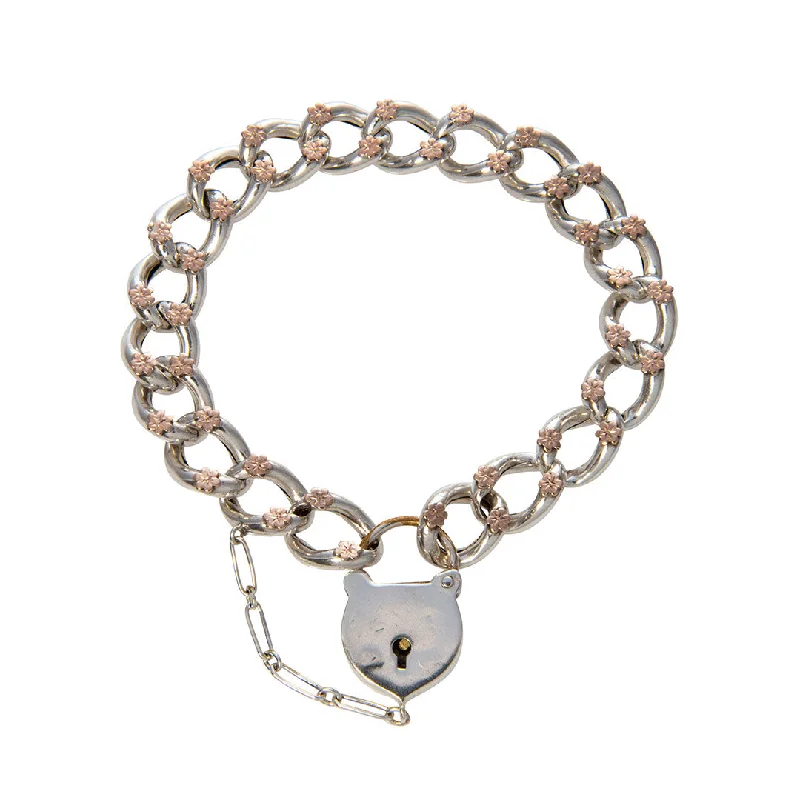 Limited-Stock Jewelry Sale – Once It's Gone, It's Gone Victorian Floral Rose Gold Overlay Sterling Silver Link Bracelet Limited-Stock Jewelry Sale – Once It's Gone, It's Gone Victorian Floral Rose Gold Overlay Sterling Silver Link Bracelet