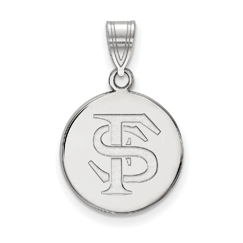 Flash Sale On Exquisite Jewelry – Don't Miss Out 10k White Gold Florida State Medium 'FS' Disc Pendant Flash Sale On Exquisite Jewelry – Don't Miss Out 10k White Gold Florida State Medium 'FS' Disc Pendant