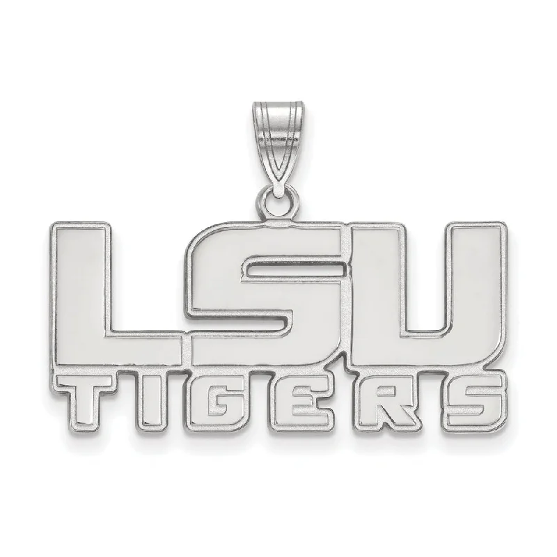 Luxury Jewelry Without The Luxury Price Tag 10k White Gold Louisiana State Medium 'LSU TIGERS' Pendant Luxury Jewelry Without The Luxury Price Tag 10k White Gold Louisiana State Medium 'LSU TIGERS' Pendant
