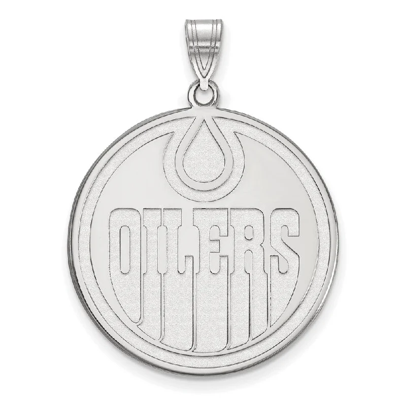 Buy More, Save More – Special Jewelry Discounts 10k White Gold NHL Edmonton Oilers XL Disc Pendant Buy More, Save More – Special Jewelry Discounts 10k White Gold NHL Edmonton Oilers XL Disc Pendant