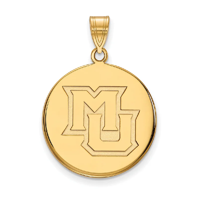 High-Quality Gemstone Jewelry For Special Occasions 10k Yellow Gold Marquette U Large Disc Pendant High-Quality Gemstone Jewelry For Special Occasions 10k Yellow Gold Marquette U Large Disc Pendant