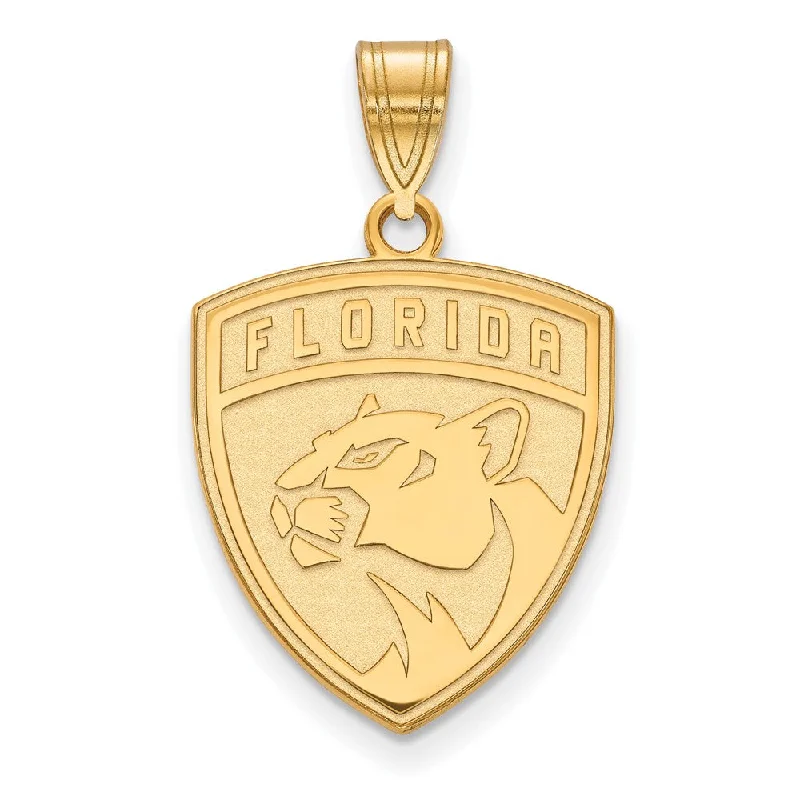 Elegant Jewelry, Affordable Luxury – Shop Now 10k Yellow Gold NHL Florida Panthers Large Pendant