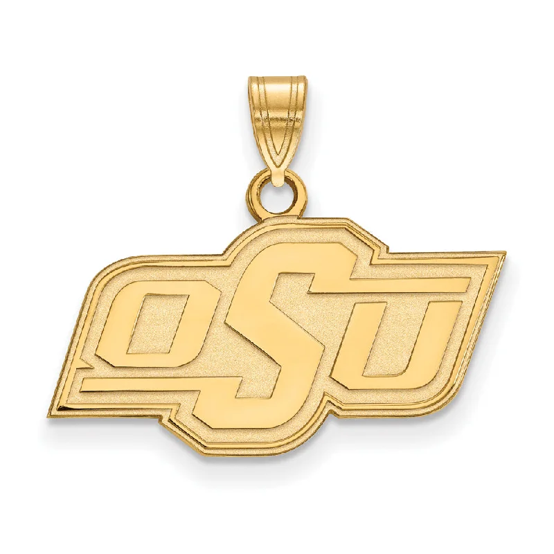 Versatile Layering Jewelry For Effortless Chic 10k Yellow Gold Oklahoma State Small 'OSU' Pendant Versatile Layering Jewelry For Effortless Chic 10k Yellow Gold Oklahoma State Small 'OSU' Pendant