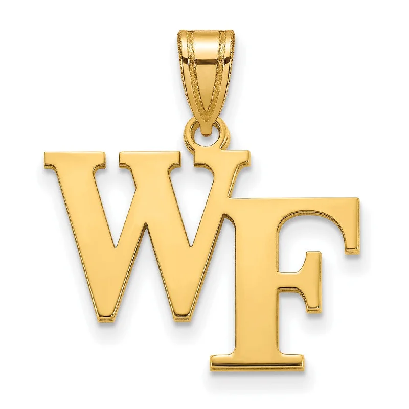 Buy More, Save More On Stunning Jewelry Pieces 10k Yellow Gold Wake Forest U. Medium 'WF' Pendant Buy More, Save More On Stunning Jewelry Pieces 10k Yellow Gold Wake Forest U. Medium 'WF' Pendant