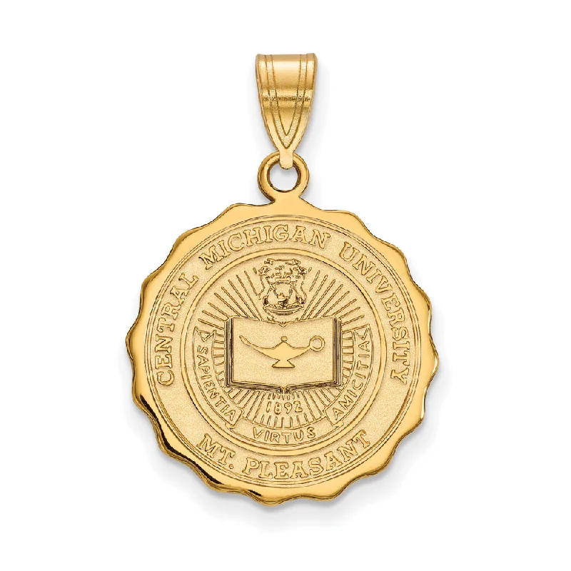 Exclusive Gemstone Jewelry At Special Prices 14k Gold Plated Silver Central Michigan U Large Crest Pendant Exclusive Gemstone Jewelry At Special Prices 14k Gold Plated Silver Central Michigan U Large Crest Pendant