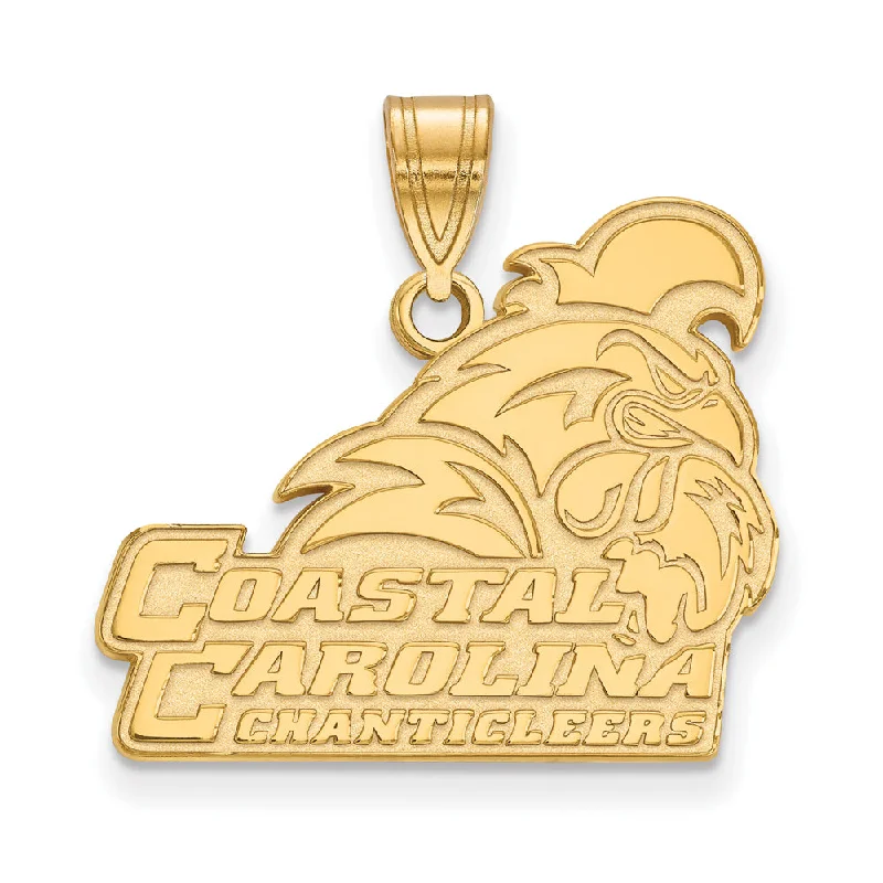 Romantic Heart-Shaped Jewelry For Special Gifts 14k Gold Plated Silver Coastal Carolina U Large Pendant Romantic Heart-Shaped Jewelry For Special Gifts 14k Gold Plated Silver Coastal Carolina U Large Pendant
