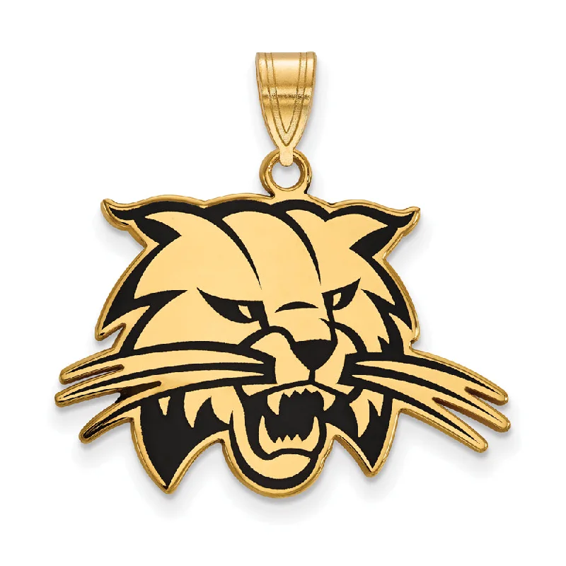 Eco-Friendly Sustainable Jewelry For Conscious Buyers 14k Gold Plated Silver Ohio U. Large Enamel Pendant Eco-Friendly Sustainable Jewelry For Conscious Buyers 14k Gold Plated Silver Ohio U. Large Enamel Pendant