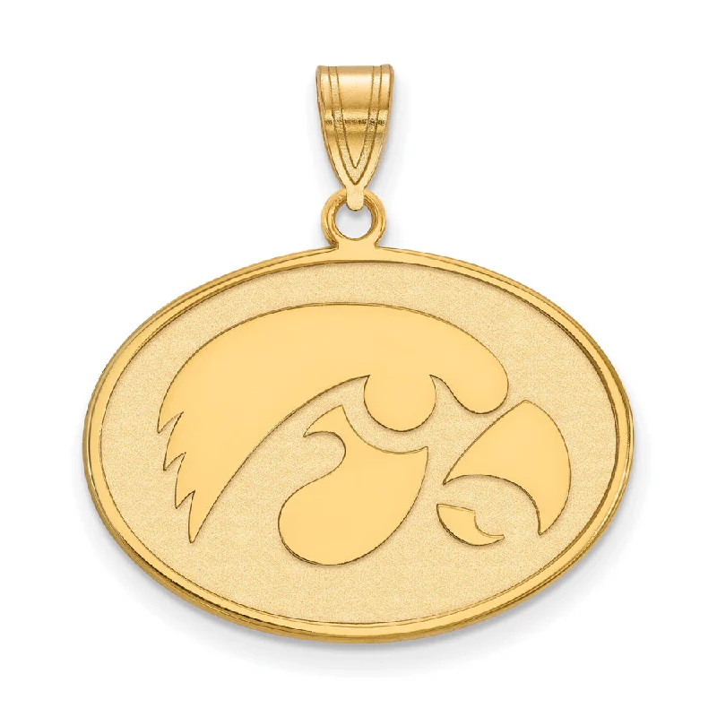 Shop Dazzling Jewelry At The Best Prices 14k Gold Plated Silver U. of Iowa Large Oval Mascot Pendant Shop Dazzling Jewelry At The Best Prices 14k Gold Plated Silver U. of Iowa Large Oval Mascot Pendant