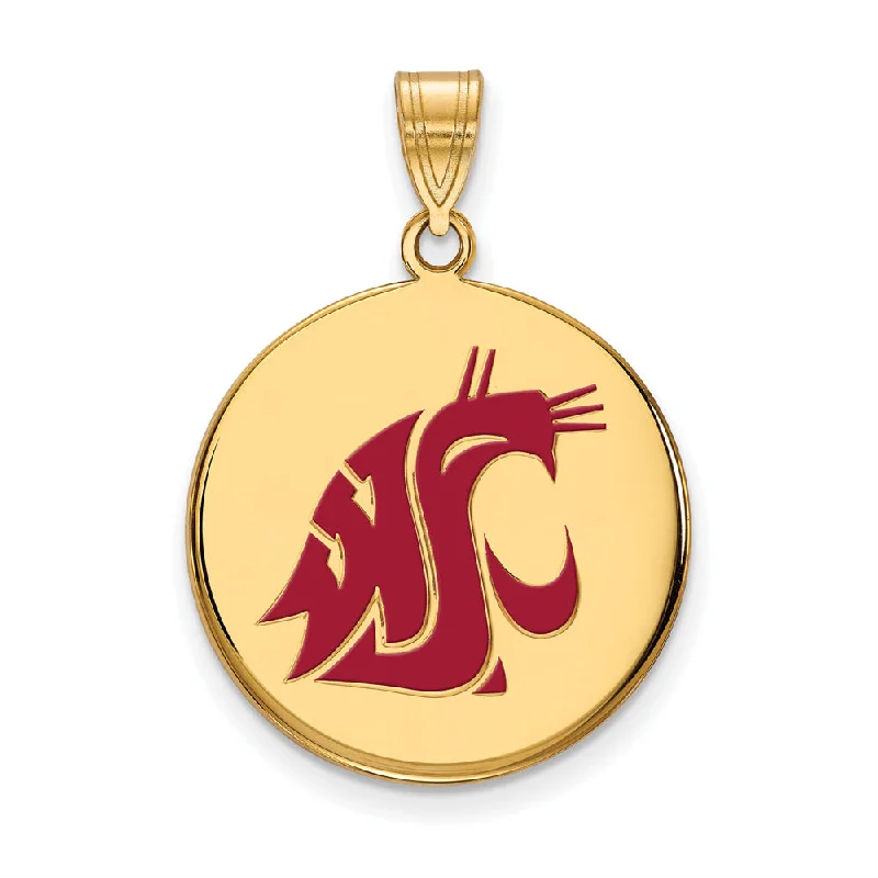 Limited-Time Offer On Premium Jewelry Collections 14k Gold Plated Silver Washington State Large Enamel Disc Pendant Limited-Time Offer On Premium Jewelry Collections 14k Gold Plated Silver Washington State Large Enamel Disc Pendant